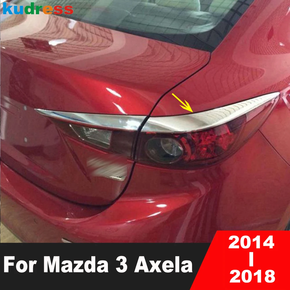 

Накладки на задсветильник фару для Mazda 3 Axela 2014-2016 2017 2018, хромированные автомобильные аксессуары, лента для формования задних фар