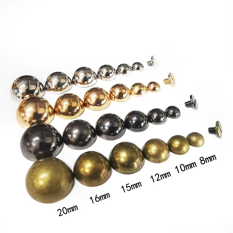 

10 шт. диаметр 8/10/12/15/16/20 мм Купольные заклепки винтовые шипы шпильки в стиле панк для одежды кожаный ремешок бумажник декоративные детали