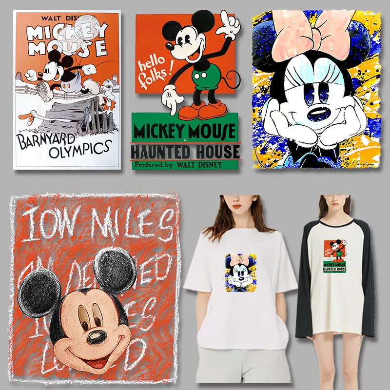 Нашивка с изображением Микки Мауса дома привидениями для глажки одежды