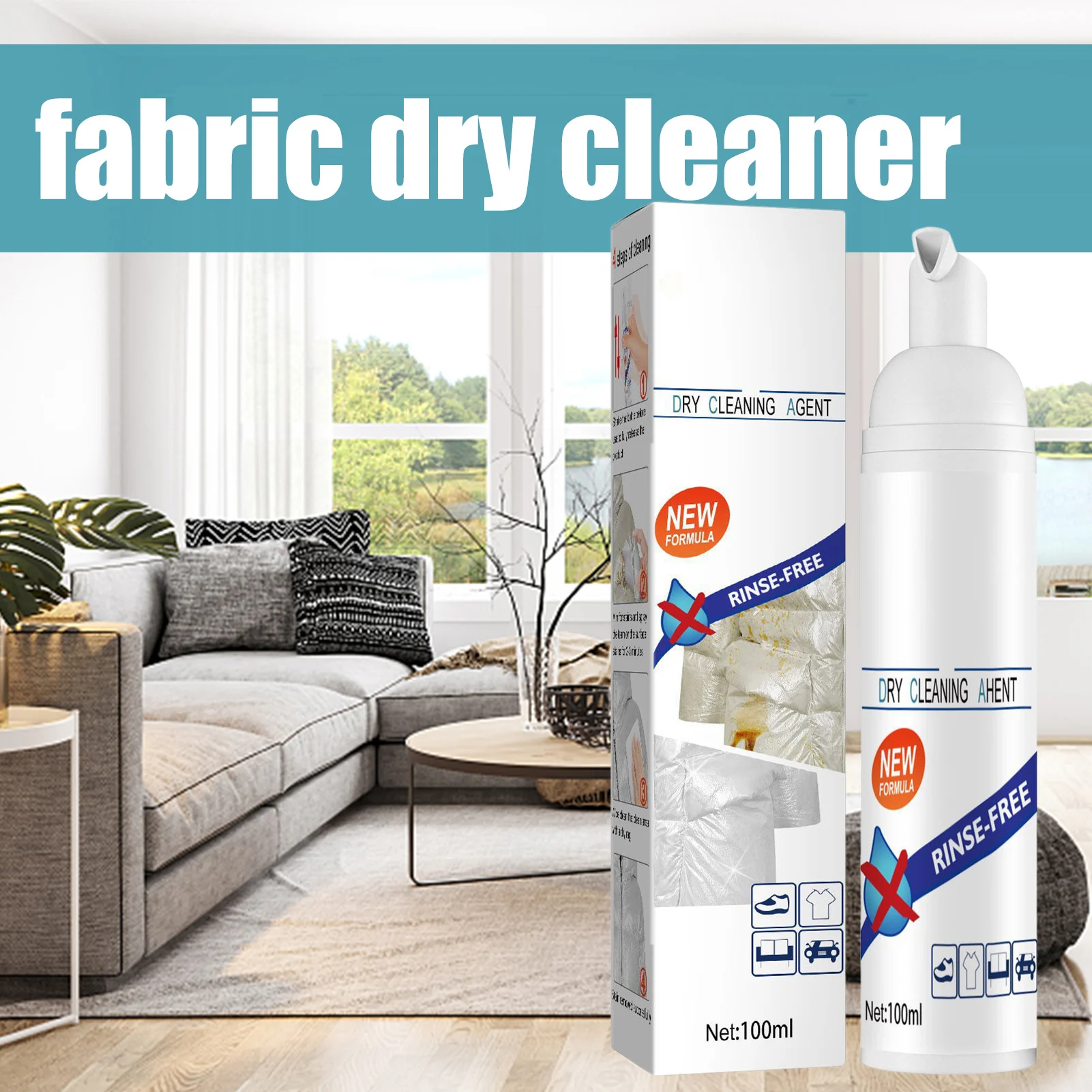 

Mattress Stain Remover Waterless Clothing Cleansing Foam Carpet Cleaner Sprays For Down Jacket Sofa All-Purpose Rinse-Free Dry