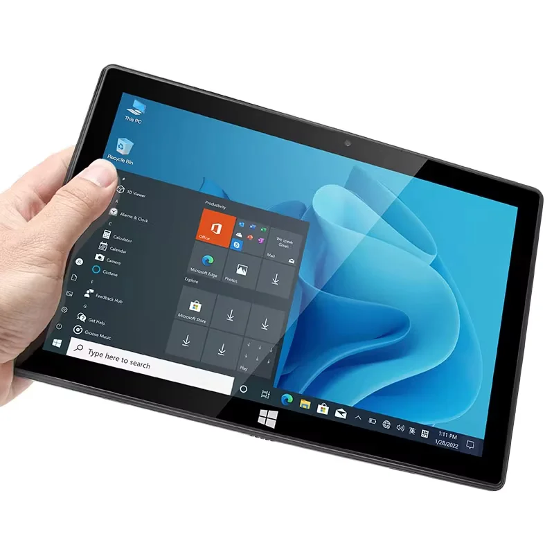 Фото 10,1-дюймовый планшет с Windows 10, 8 ГБ ОЗУ, 128 ГБ ПЗУ, 64-битный процессор Intel Atom Z8350, 4-ядерный процессор, двойная камера, разрешение 1920*1200 IPS, 1 порт USB 3.0 №2
