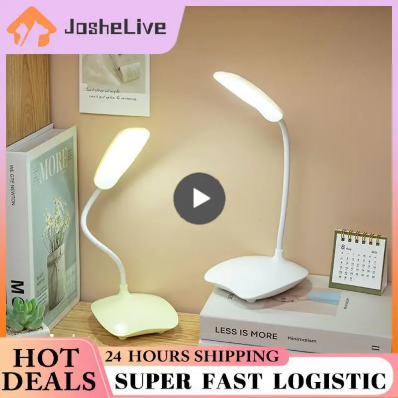 

Led Desk Lamp Touch Dimming Bedroom Bedside Lamp Eye Protection 3 Color Table Light Night Light Portable Stepless Dimmable