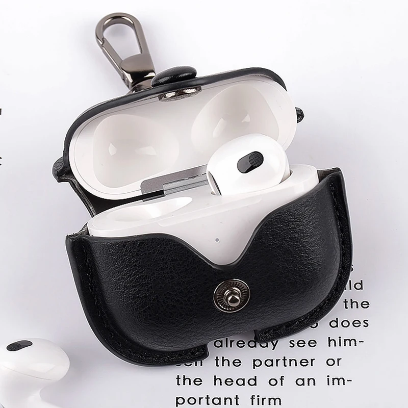 

Leather Earphone Case For AirPods 3 Pro 2 case Genuine Protective Cover For Apple Airpods 2 3 case air pods 3 2 Covers airpods3