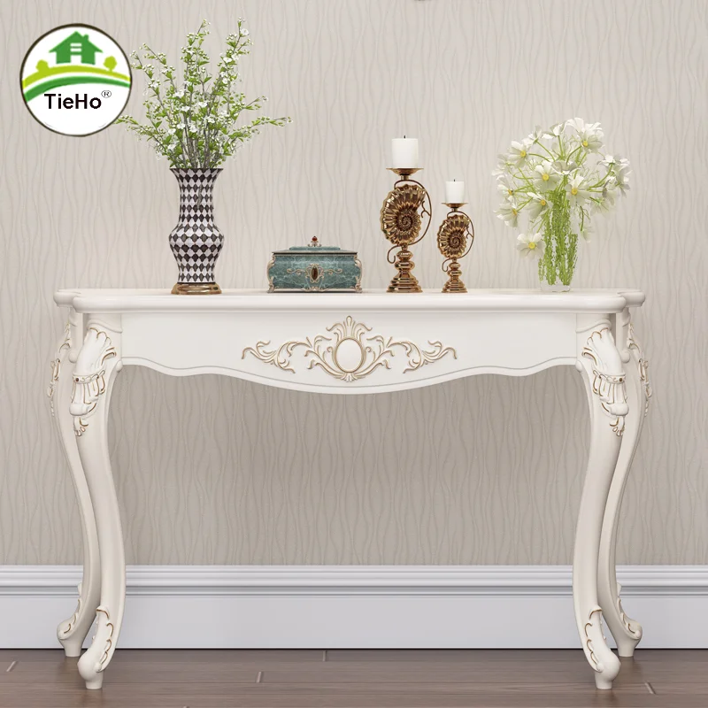 

Simple Hallway Console Table European-style Wood Entrance Cabinet Modern Living Room Center Table Household Decoration Furniture
