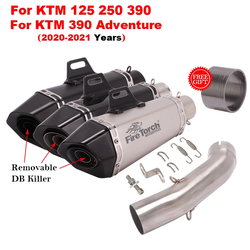 

Motorcycle Exhaust System Middle Link Pipe Muffler Escape For KTM250 KTM DUKE 250 390 KTM390 Adventure ADV 2020 2021 KTM125 2021