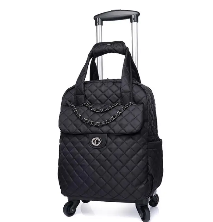 

20 Inch Women carry on hand Luggage bag Cabin travel Trolley Bags wheels rolling luggage backpack Trolley Suitcase wheeled Bag