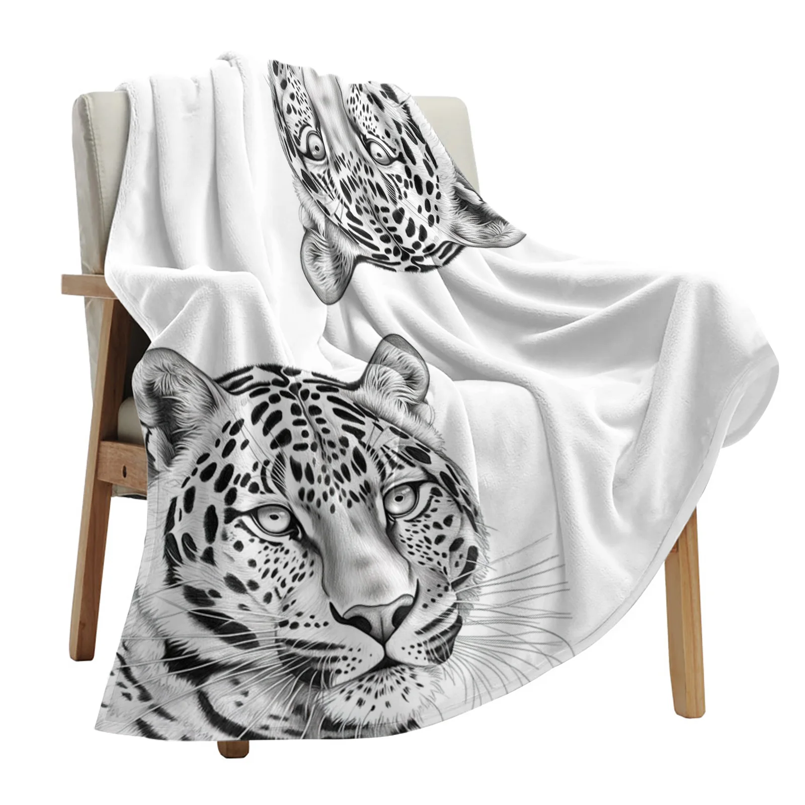 

Tiger Head Throws Blankets for Sofa Bed Winter Soft Plush Warm Sofa Throw Blanket Holiday Gifts