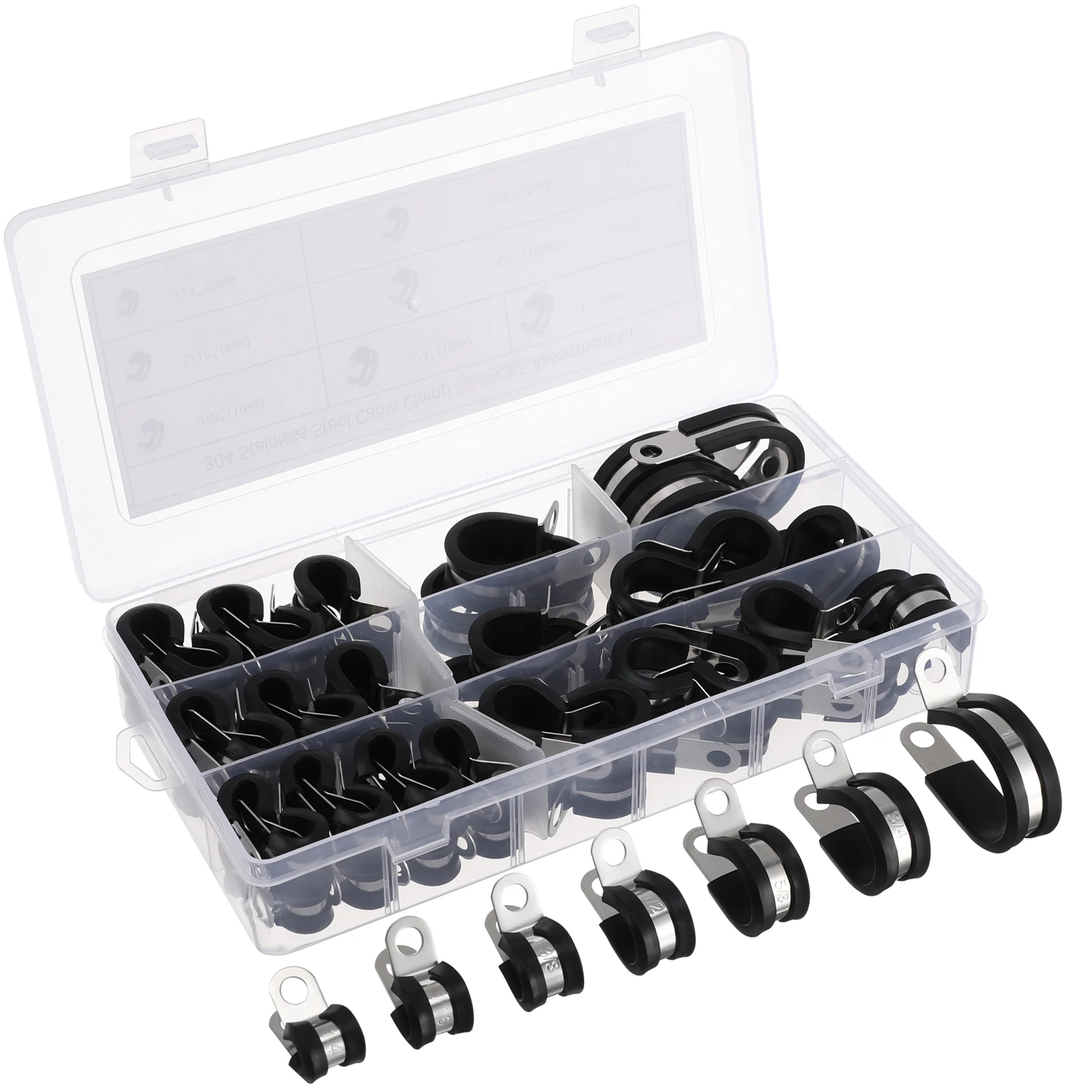 

Hose Clamp Kit Pipe Tools Conduit Tube Clamps Screw Wire Cable Bracket Metal Cables