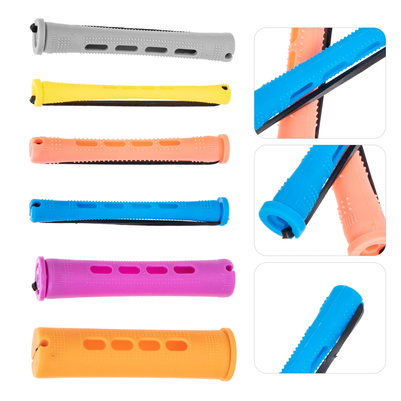 

6pcs Durable Self Grip Practical Hair Dressing Curler Hair Rollers For Long Hair Self Grip Hair Rollers