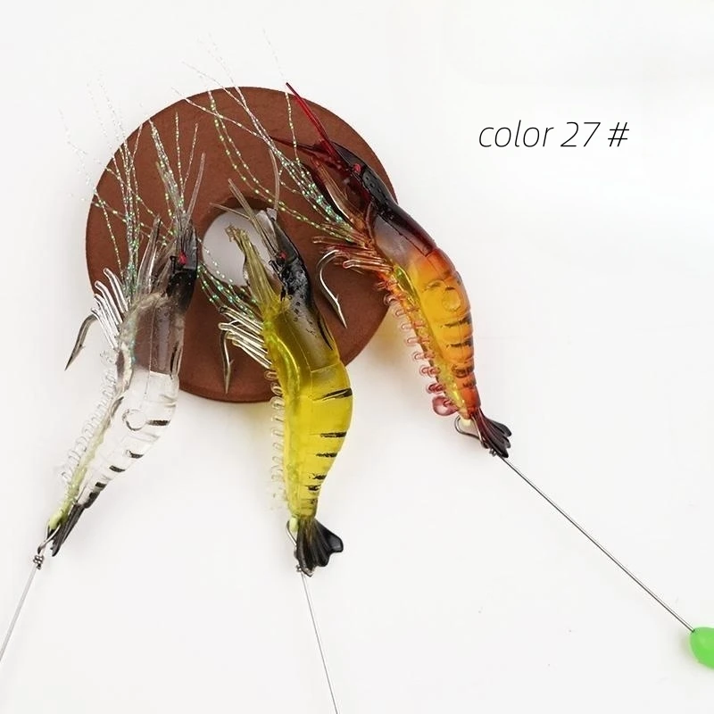 HeyLure 3 шт. бионическая Реалистичная Мягкая приманка в виде креветки с