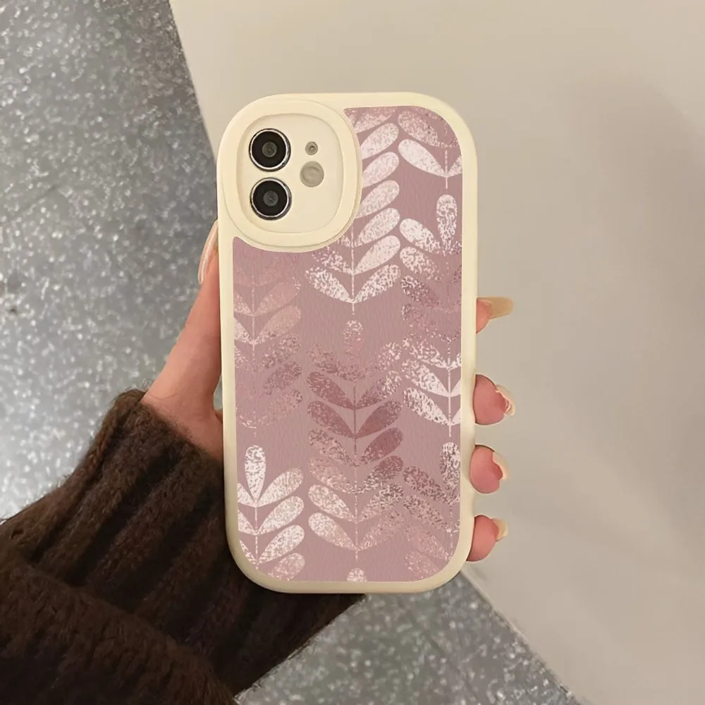 Rose Pink Pattern Bling Phone Case Hard Leather For IPhone 14 13 12 Mini 11 14 Pro Max Xs X Xr 7 8 Plus 6 6s