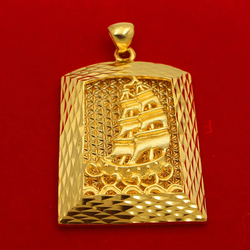 Мужская подвеска из желтого золота 18 К