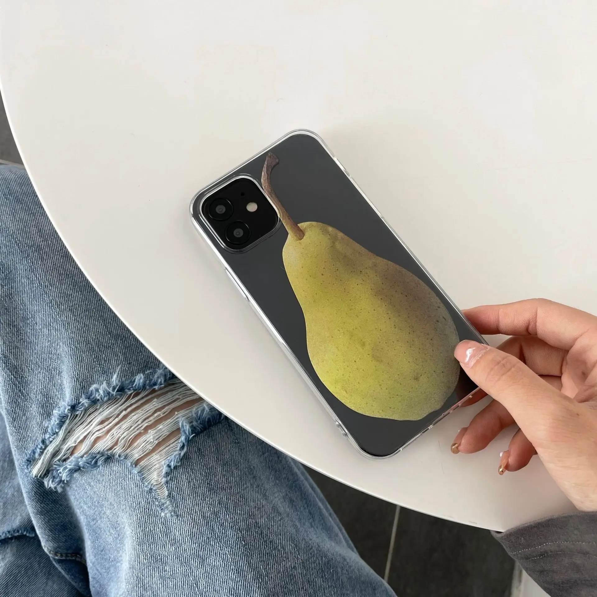 Корейский Набор держателей и чехлов для смартфона с имитацией груши iPhone 13 Pro Max 11X8