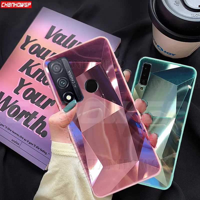 Чехол для Huawei P smart 2020 глянцевые зеркальные телефонные чехлы с алмазным лазером Z