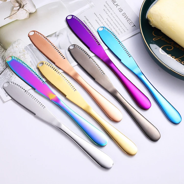 

Holes Cheese Dessert Knife Butter Knife Stainless Steel Jam Knife Wipe Cream Bread Cheese Cutter Cutlery Toast Kitchen Tools