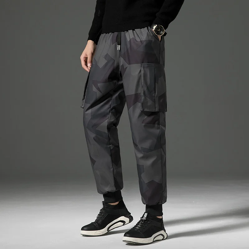 

Camouflage Down Pants Men 90% Duck Down Winter Pants Male Outdoor Windproof Warm Trousers Drawstring Thicken Joggers