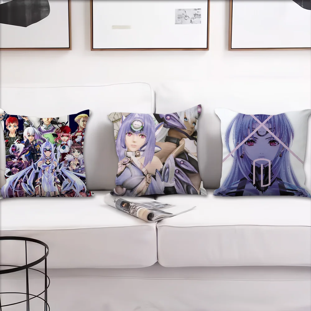 Фото Game X-X-Xenosaga E-Episode Comfortable soft Pillow Case for Sofa Living Room Home office Decor and Protective Covers №4