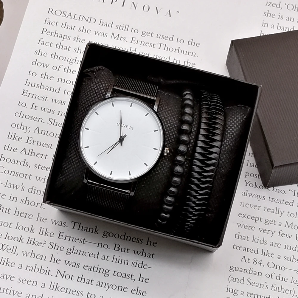 

Часы наручные мужские с сетчатым ремешком, модные минималистичные ультратонкие простые деловые кварцевые с браслетом, подарок для мужчин