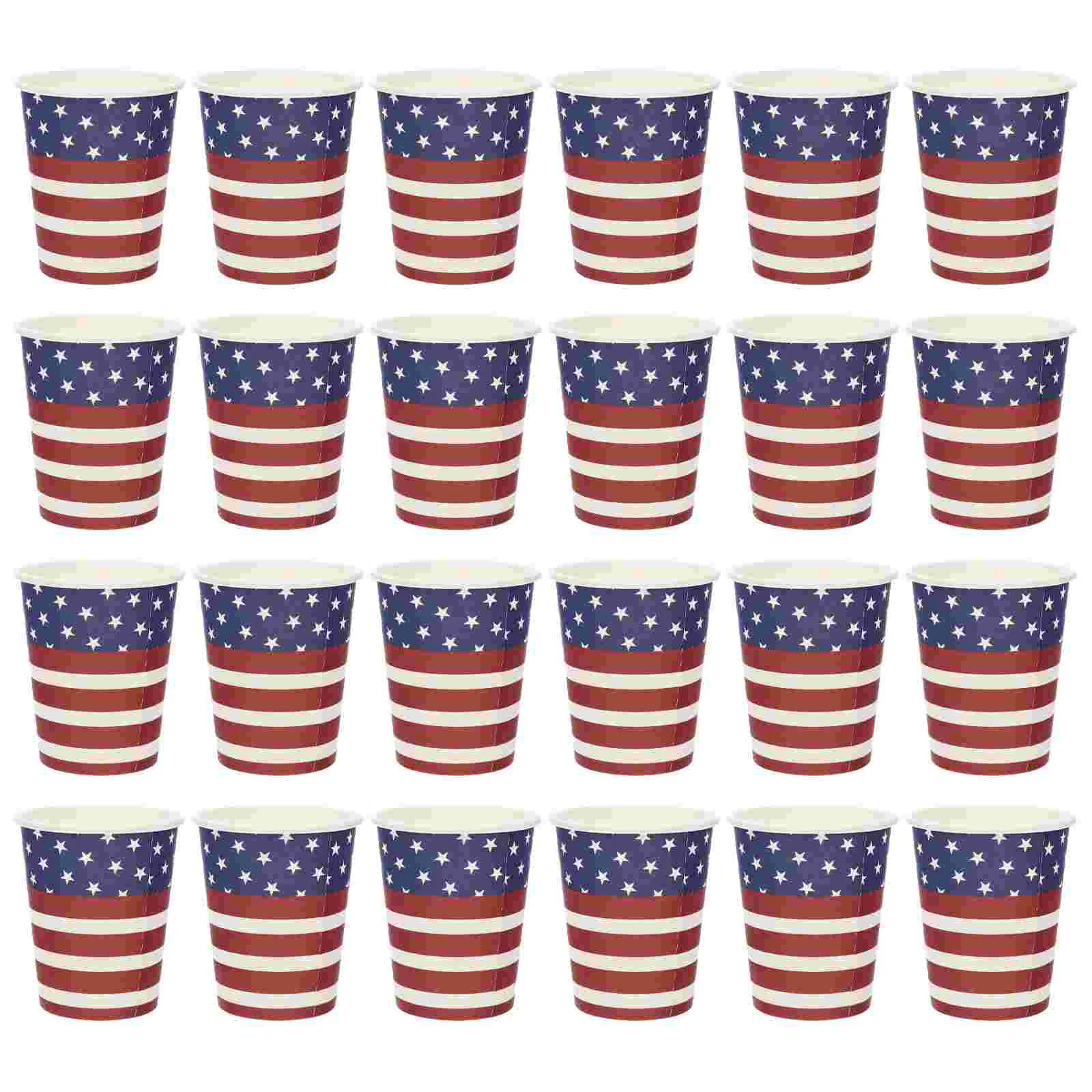

Paper Cups Cup Party Disposable Day American Flag Patriotic Independencejuly 4Th Water Serving Coffee Beverage Supplies