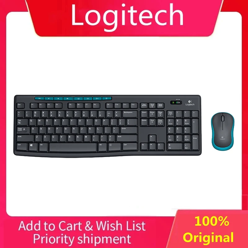 

Logitech MK275 беспроводная клавиатура и мышь, игровая мышь и клавиатура, комбинированная оптическая Эргономика 1000DPI для офисных игр