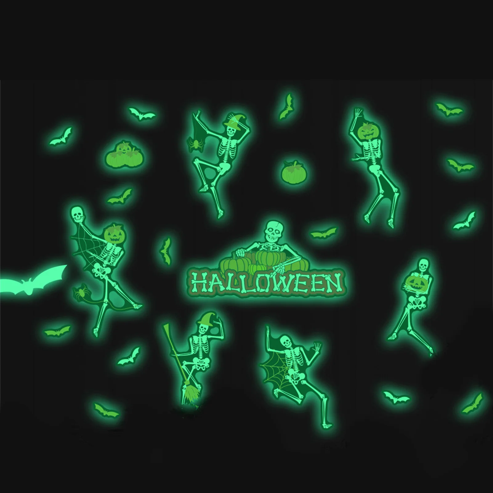 

Наклейки на стену в виде тыквы летучей мыши на Хэллоуин