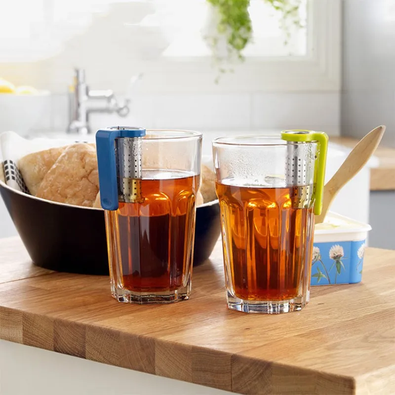 

Tea Diffuser Strainer With Handle Hanger Easy To Hang Tea Infuser Stainless Steel Herbal Spice Filter Tea Accessories