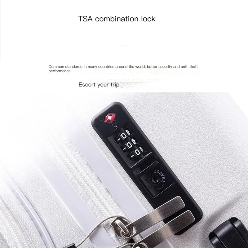 24 inch Front Opening Luggage Bag Charging Trolley Case Men Women Boarding Case Business Travel Travel Silent Wheel Suitcase