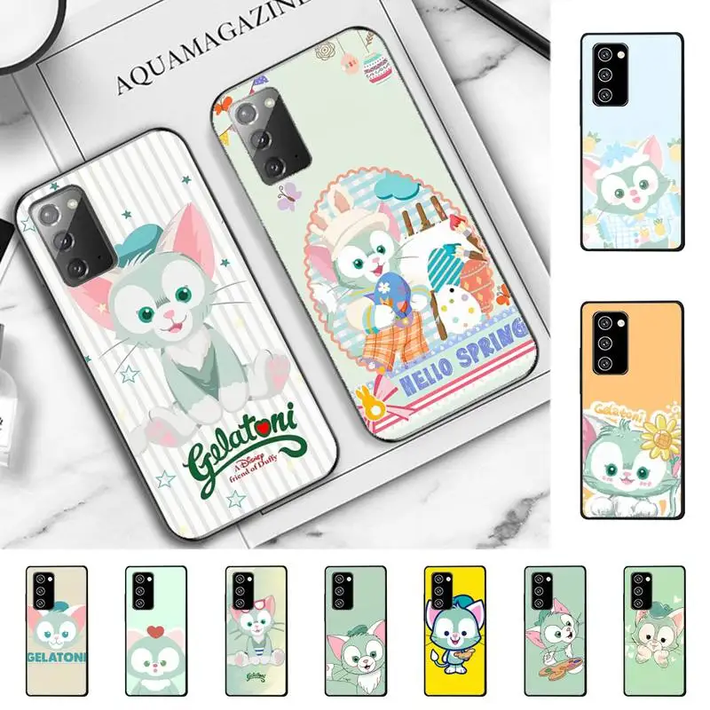 

Disney Gelatoni Cat Phone Case for Samsung Note 5 7 8 9 10 20 pro plus lite ultra A21 12 02
