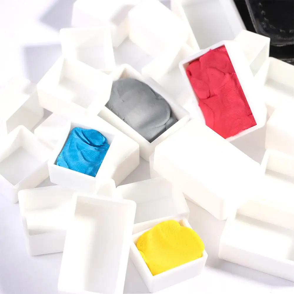 

6/12/24/36/48pcs 2ml Artists Half Pans Empty Full Pan Painting Supplies Paint Palette Art Supplies Watercolor Paint Grid