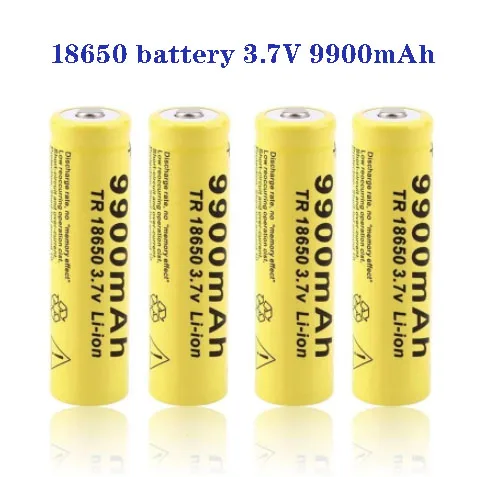 100% Batería recargable de 18650 3.7V 9900mah 18650 9900mAh  3.7 V Envío Gratis descarga de LED