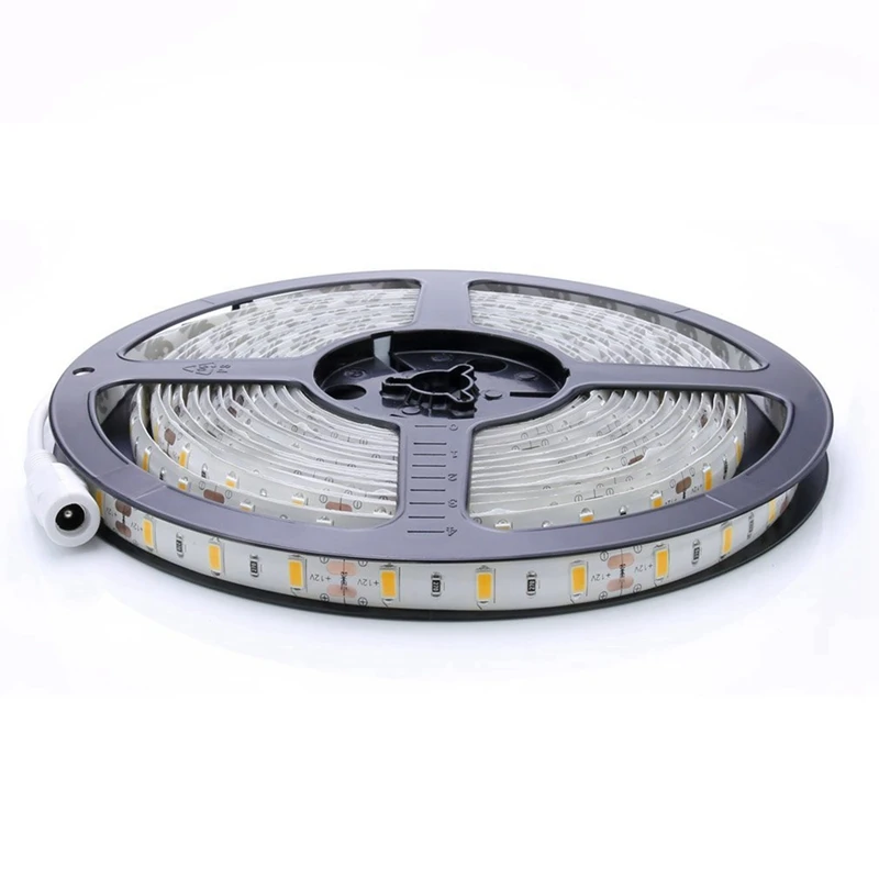 Гибкая светодиодная лента SMD 2835X300, 6 шт., 5 м, 12 В постоянного тока, 36 Вт, IP20, теплый белый (3000K)