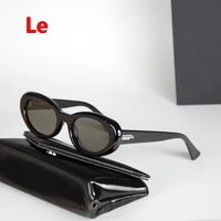 2022 luxury vintage gentle le sunglasses for small face men women acetate oval polarized uv400 sunglasses with original case
