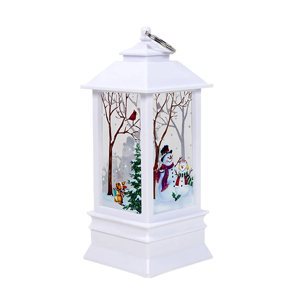 

Lighted Christmas Snow Globe Lantern: Snowman Globe Lantern Xmas Night Light Water Snowing Glittering Decorative Lantern Light