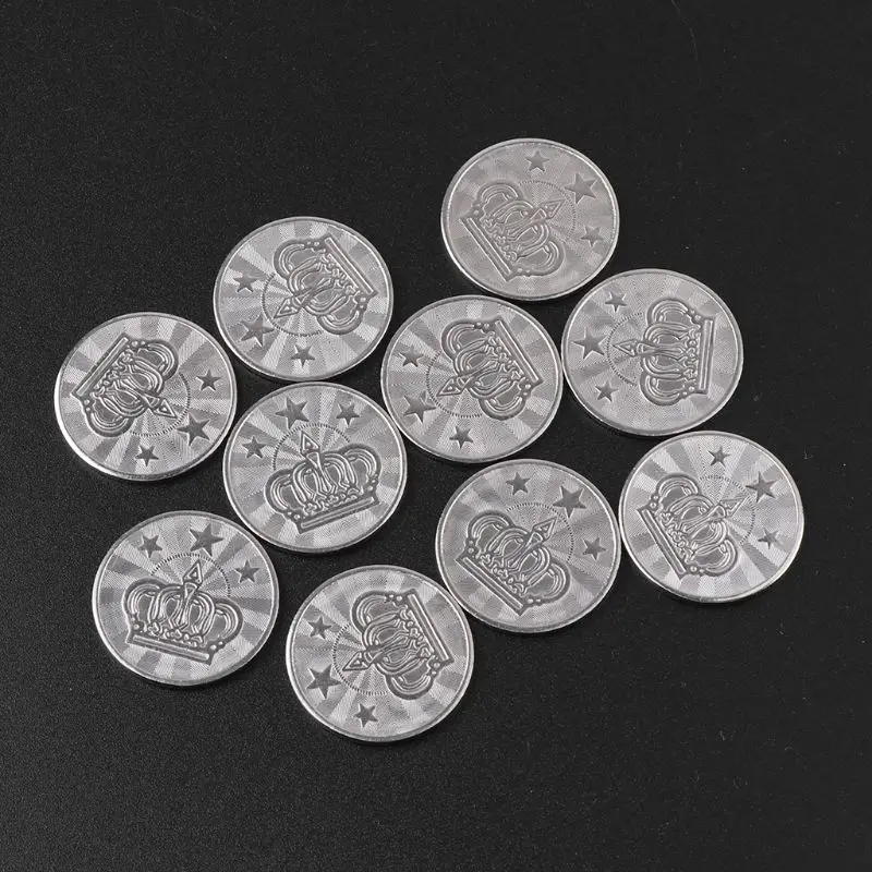 

10Pcs 25mm Arcade Game Coins Stainless Steel Pentagram Crown Coin Tokens Custom Tokens for Arcade Game Machine