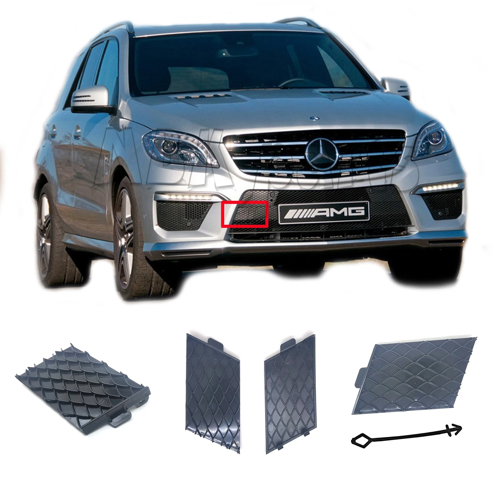 

Передняя крышка для буксировки Mercedes AMG W166 X166 ML63 ML63AMG GLE63 GLE63AMG, 11-14 дюймов, 1668851323