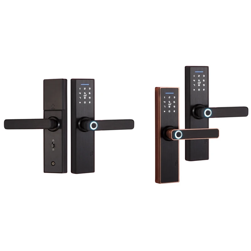 

Fingerprint Door Lock With Press Key Password Smart IC Card Work Smart Door Lock For Home Hotel Wooden Door