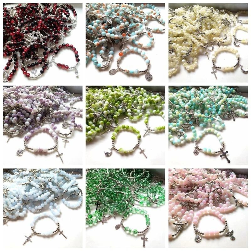 Четки четки браслеты кресты ручная цепочка подвески католические украшения