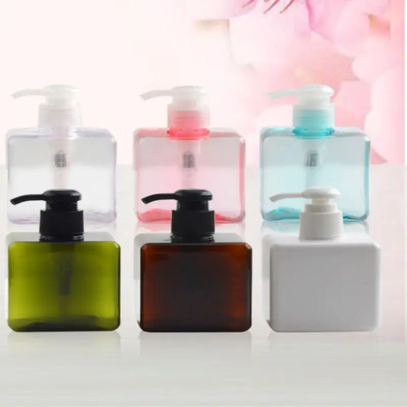 

Empty Plastic Pump Bottles Dispenser 250ml Refillable Liquid Lotion Shampoo Bottles with Pumping Head Transparent Dropshipping