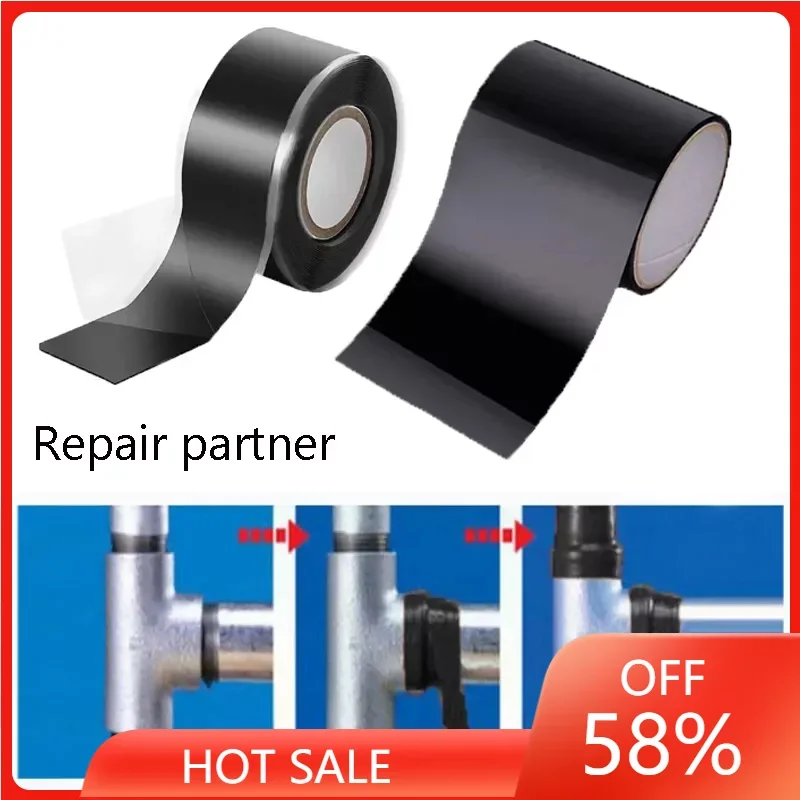 

Super Strong Stop Leaks Seal Repair Tape 1/0.5M Waterproof for Quick Stop Self Fix Self Adhesive Tape for Sink Water Pipe