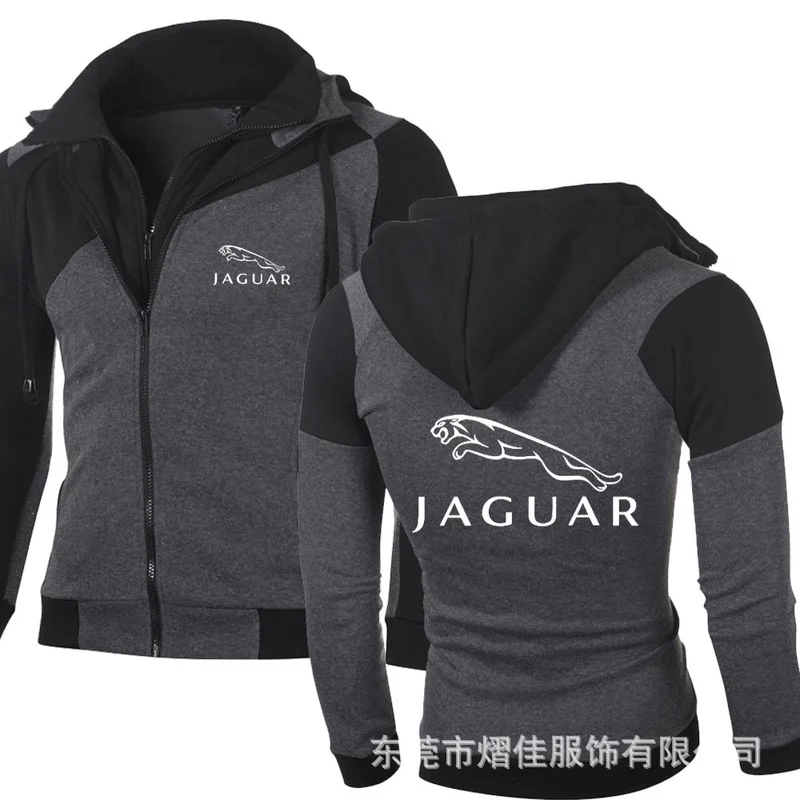 

Новинка 2021, модная мужская верхняя одежда JAGUAR, приталенная куртка на молнии с капюшоном, высококачественная повседневная толстовка в стиле ...