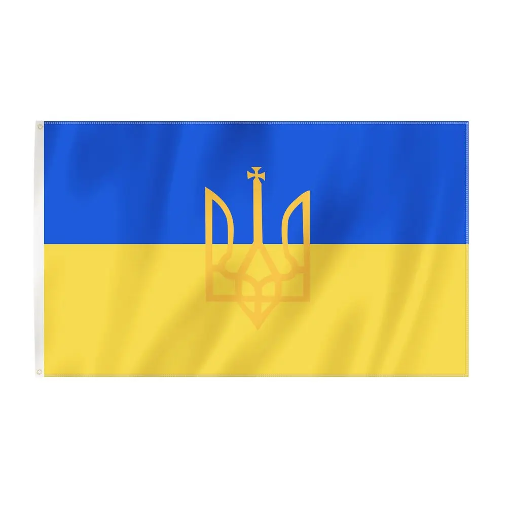

90*150cm Flag Ukraine National Flag With Badge Banner Office Activity Parade Festival Home Decoration Ukraine Country Flag