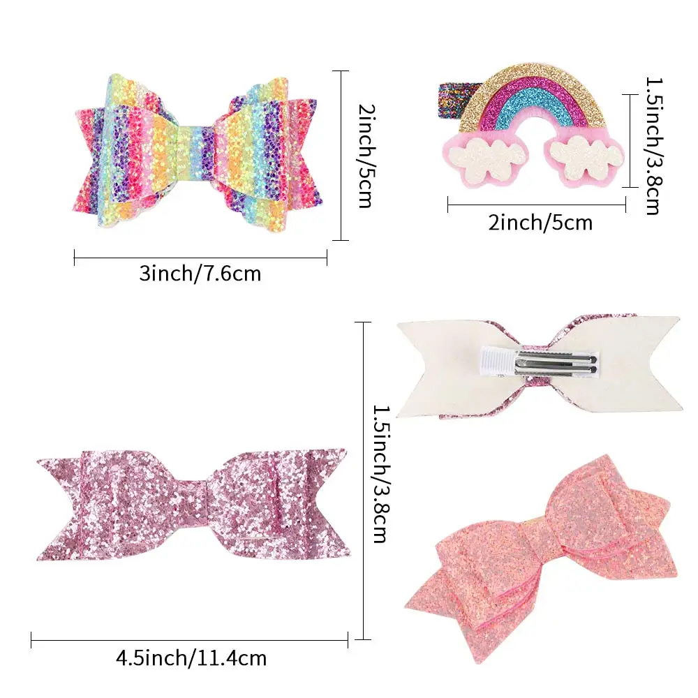 

Заколки для волос с пайетками и двойным бантом для маленьких девочек, 3 шт./комплект