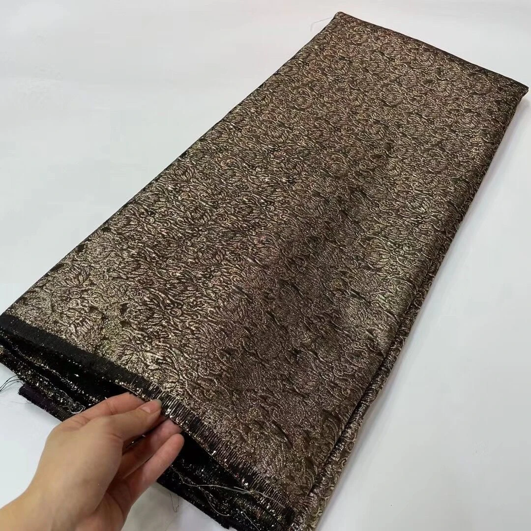 

2022 High Quality African Nigerian Tulle Lace Fabric Organza Embroidery Guipure Party Gown Dress Brocade Jacquard French 5Yard