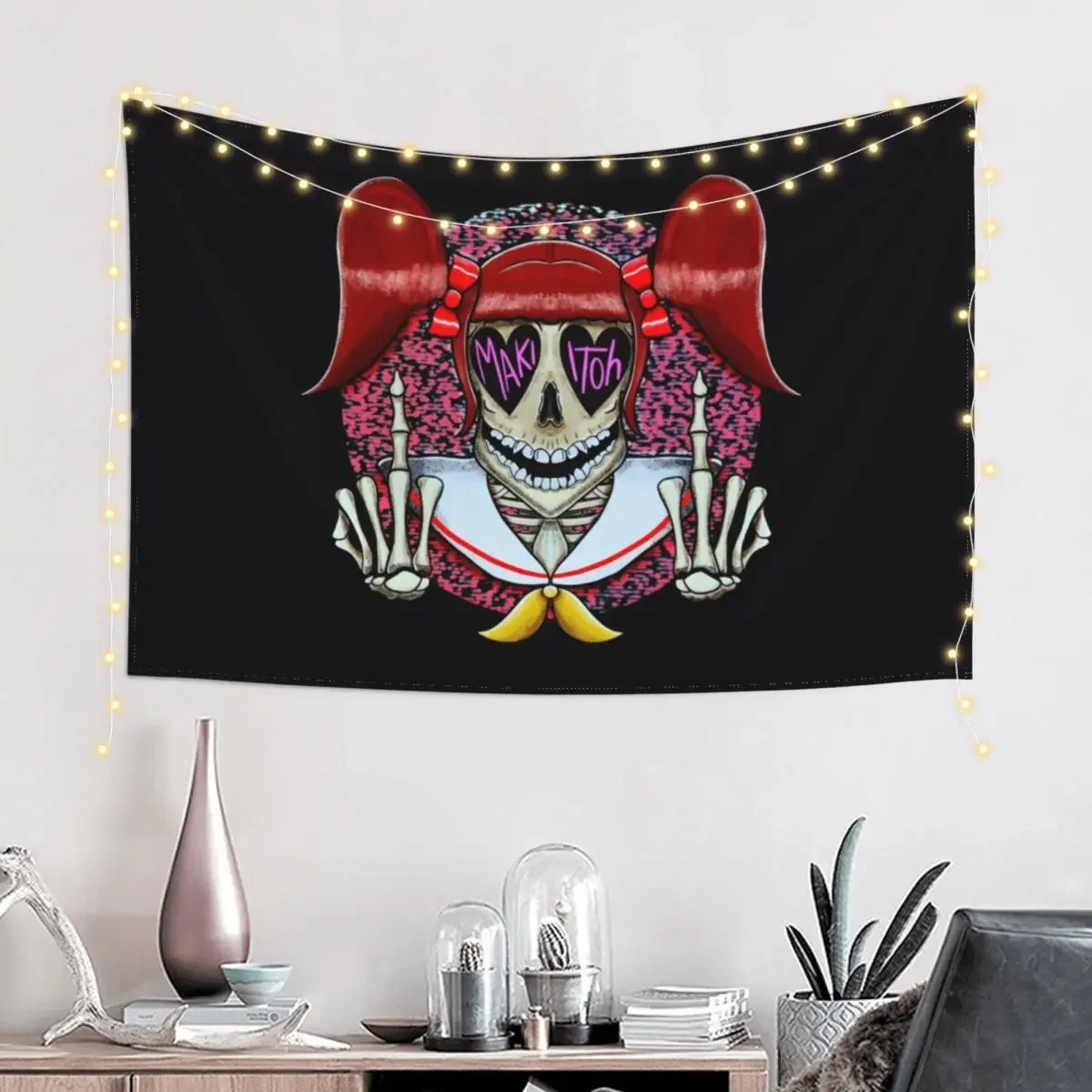 Поважайте Маки Итох Классический гобелен Эстетический декор комнаты Украшения