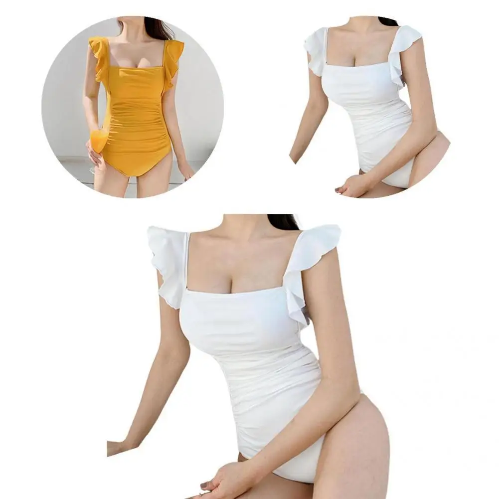 

Padded Quick-drying Push Up Ruffle Sweet Swimsuit for Swimming Pool