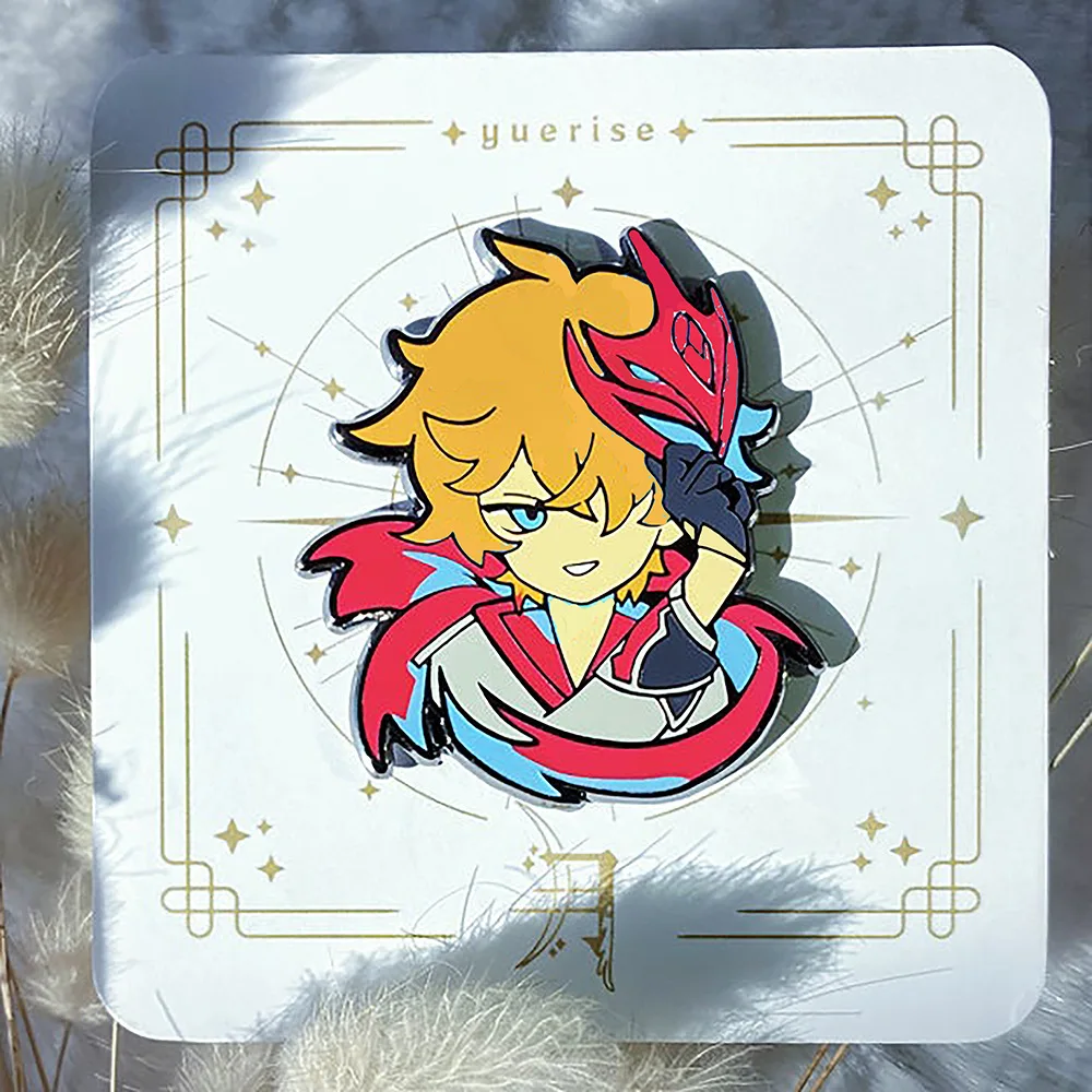 

Cartoon Anime Genshin Impact Xiao Brooches Enamel Pin Hu Tao Morax Zhongli Cute Characters Clothes Lapel Pins Jewelry Gift