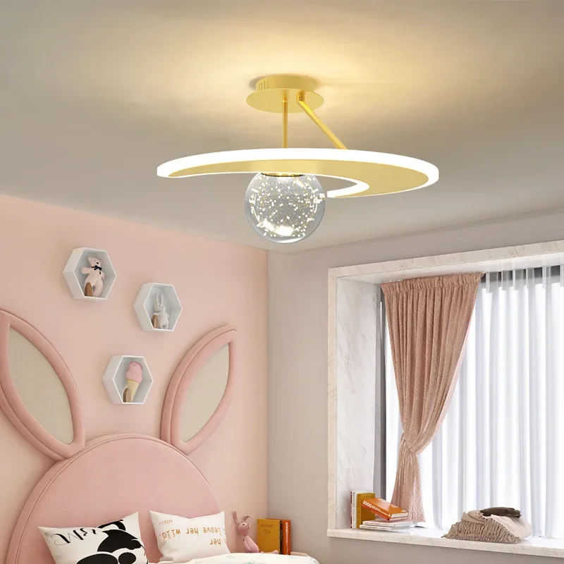

Modern LED Starry Sky Moon Design Chandeliers Acrylic Bedroom Ceiling Lamp for Home Study Hanging Lighting Home Decor Luminaire