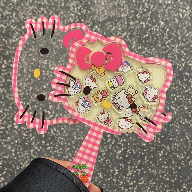 Kawaii Y2k зеркало Hello Kitty милое аниме Shake Happy Travel портативное винтажное креативное