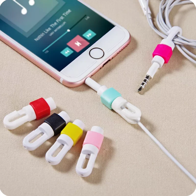 

10x Data Charger Cable Winder Protector Earphone Wire Cord Protection Cover Charging Cord Line Link Protective Sleeve Organizer