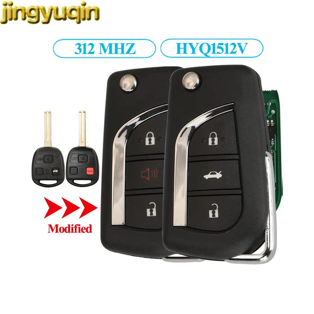 Jingyuqin 3 шт. 2+1/3BTNS автомобильный ключ-сигнализация 312 МГц HYQ1512V Обновление для Toyota Lexus RX300 LX470 1998 2000 2001 2002 2003 2005 2006.